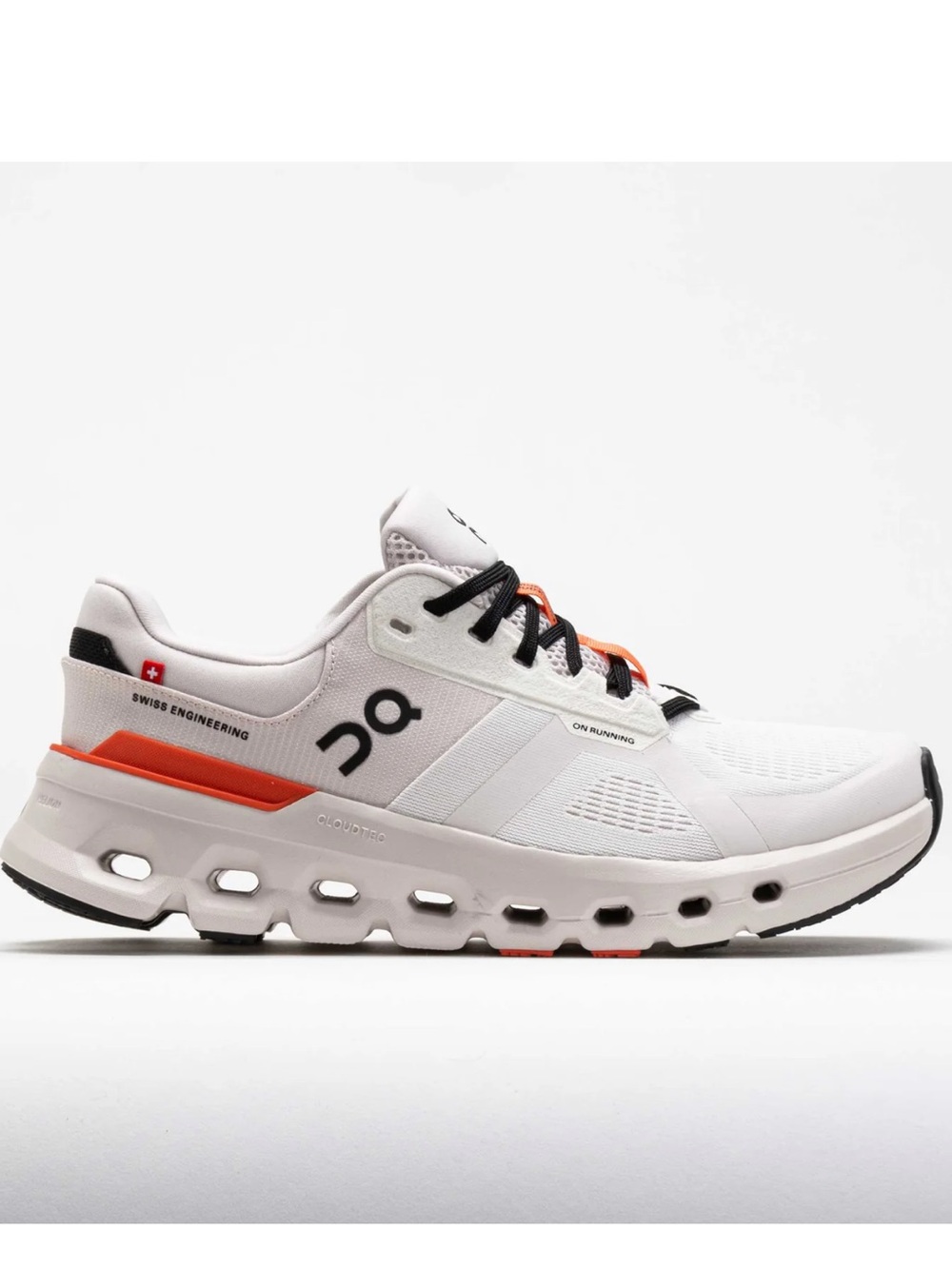 On Running Running Women’s Cloudrunner Running Shoes - White with Orange Accents